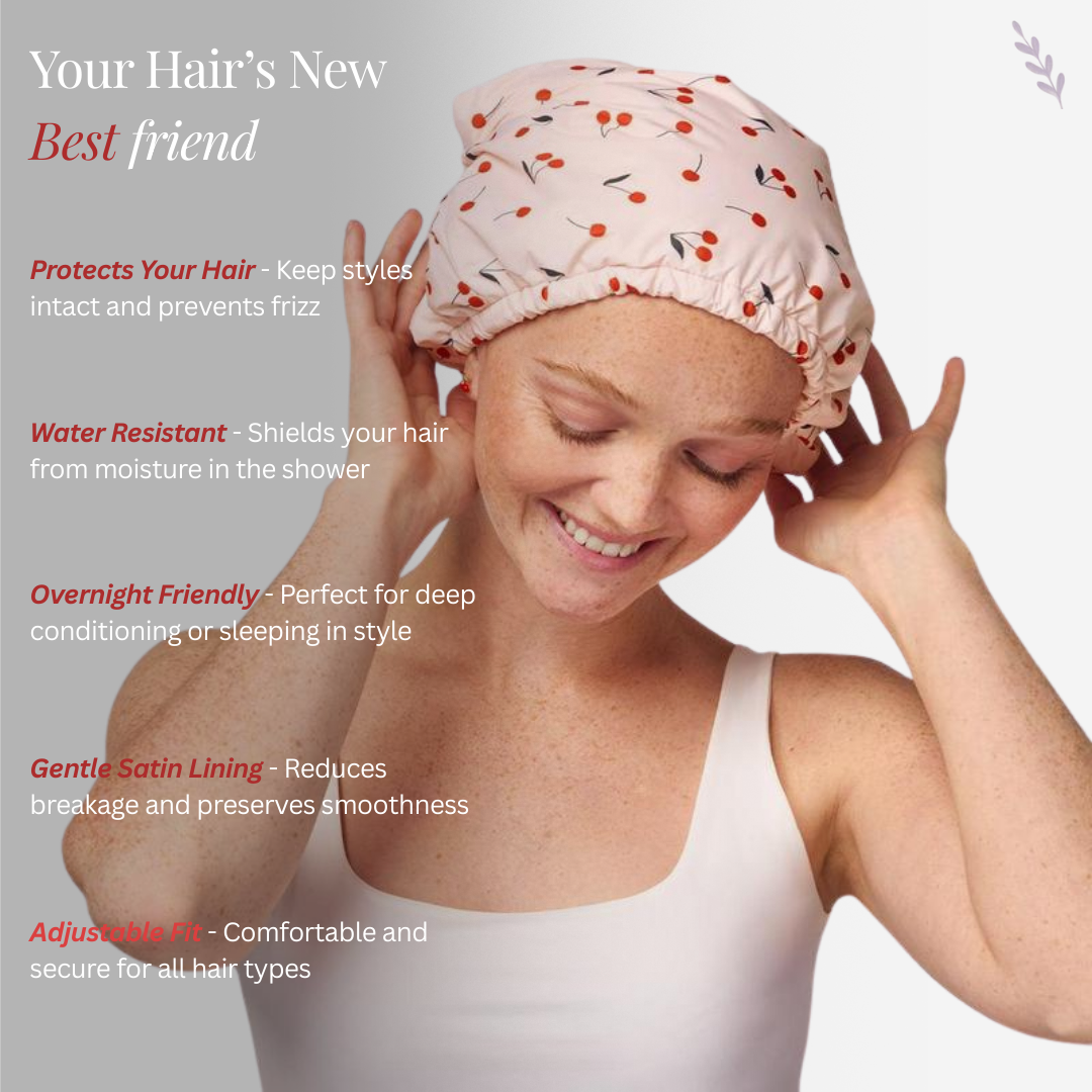 Satin-Lined Luxury Shower Cap